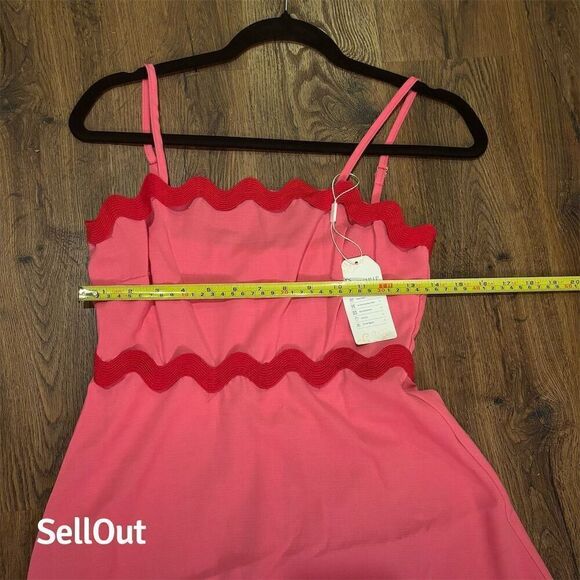 Idopip Women's Pink Maxi Dress S Sleeveless Summer Flowy Adjustable Straps - Picture 7 of 12